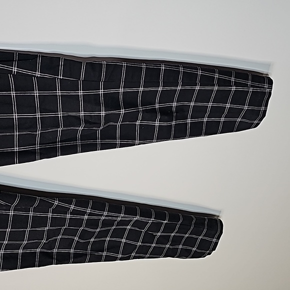Gap black and white plaid size 12 slim city pants - Picture 3 of 7
